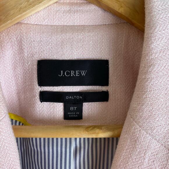 J. Crew Dalton Blazer Size 8T Light Pink Linen Cotton Tall Old Money Yacht Club - Picture 9 of 12
